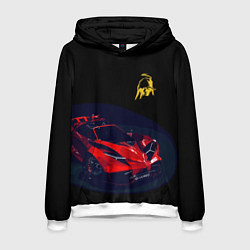 Толстовка-худи мужская Lamborghini Diverso - motorsport, цвет: 3D-белый
