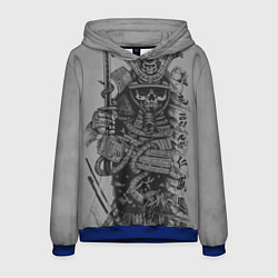 Толстовка-худи мужская Мертвый самурай призрак, цвет: 3D-синий