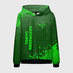 Толстовка-худи мужская Tokyo Revengers - green gradient вертикально, цвет: 3D-черный