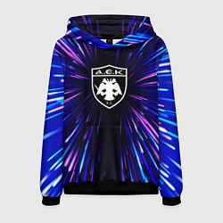 Толстовка-худи мужская AEK Athens neon energy, цвет: 3D-черный