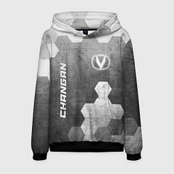 Толстовка-худи мужская Changan - grey gradient вертикально, цвет: 3D-черный