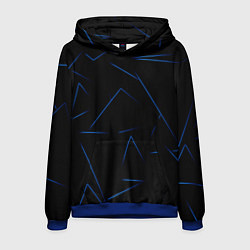 Толстовка-худи мужская Color blue line, цвет: 3D-синий
