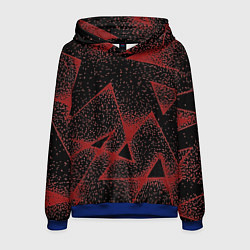Толстовка-худи мужская Triangles with dots, цвет: 3D-синий