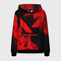 Толстовка-худи мужская Valorant - red gradient, цвет: 3D-черный