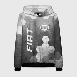 Толстовка-худи мужская Fiat - grey gradient вертикально, цвет: 3D-черный