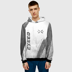 Толстовка-худи мужская Exeed - white gradient вертикально, цвет: 3D-черный — фото 2