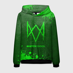Толстовка-худи мужская Watch Dogs - green gradient, цвет: 3D-черный
