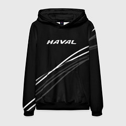 Толстовка-худи мужская Haval чёрный с полосами, цвет: 3D-черный