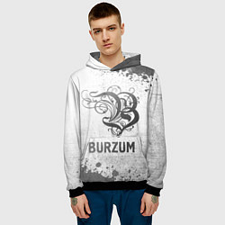 Толстовка-худи мужская Burzum - white gradient, цвет: 3D-черный — фото 2