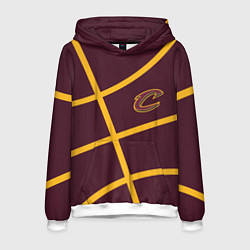 Толстовка-худи мужская Кливленд Кавальерс НБА, цвет: 3D-белый