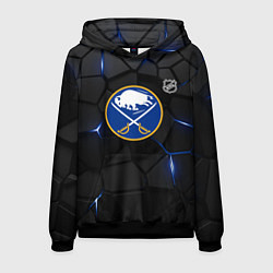 Толстовка-худи мужская Баффало Сейбрз - НХЛ хоккей, цвет: 3D-черный