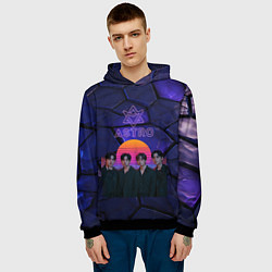 Толстовка-худи мужская Astro retro style, цвет: 3D-черный — фото 2