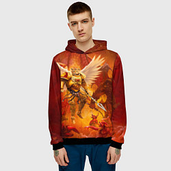 Толстовка-худи мужская Кот примарх, цвет: 3D-черный — фото 2