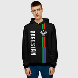 Толстовка-худи мужская Республика - Дагестан, цвет: 3D-черный — фото 2
