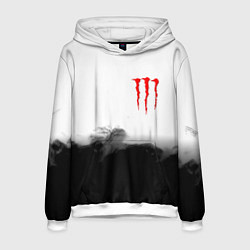 Толстовка-худи мужская Monster energy splash smoke, цвет: 3D-белый