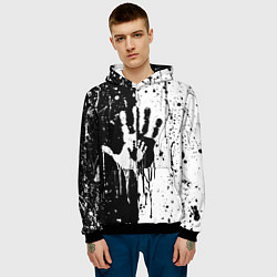 Толстовка-худи мужская Антиматерия подтеки, цвет: 3D-черный — фото 2
