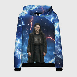 Толстовка-худи мужская Bones в именном бронежилете, цвет: 3D-черный