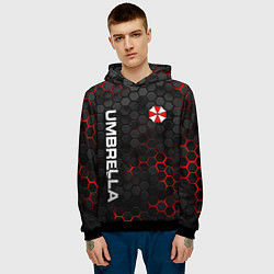 Толстовка-худи мужская Амбрелла - плиты с подсветкой, цвет: 3D-черный — фото 2