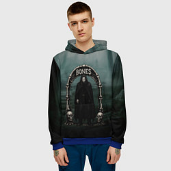 Толстовка-худи мужская Bones арка из костей, цвет: 3D-синий — фото 2