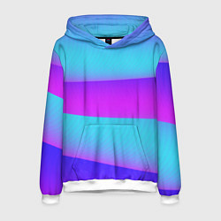 Толстовка-худи мужская Неоновый прилив, цвет: 3D-белый