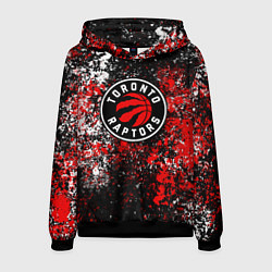 Толстовка-худи мужская Торонто Рэпторс - цветовой хаос, цвет: 3D-черный