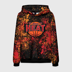 Толстовка-худи мужская Майами Хит - цветовой хаос, цвет: 3D-черный