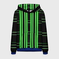 Толстовка-худи мужская Neon green, цвет: 3D-синий