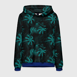Толстовка-худи мужская Palm light blue dark, цвет: 3D-синий