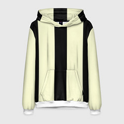 Толстовка-худи мужская Color black beige line, цвет: 3D-белый
