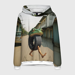 Толстовка-худи мужская Бонека Амбалабу мем, цвет: 3D-белый