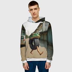 Толстовка-худи мужская Бонека Амбалабу мем, цвет: 3D-белый — фото 2