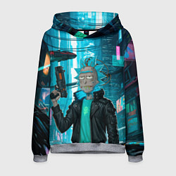 Толстовка-худи мужская Рик-киберпанк, цвет: 3D-меланж