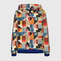 Толстовка-худи мужская Ритмы Баухауса, цвет: 3D-синий