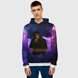 Толстовка-худи мужская XXXTentacion - кулак, цвет: 3D-белый — фото 2