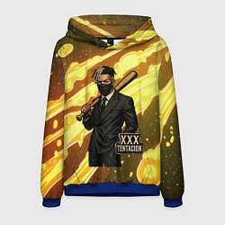 Толстовка-худи мужская XXXTentacion в пиджаке с битой, цвет: 3D-синий