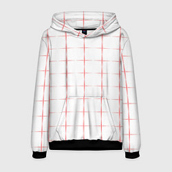 Толстовка-худи мужская Color white red crosses, цвет: 3D-черный