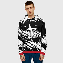 Толстовка-худи мужская Doom краски полосы, цвет: 3D-красный — фото 2