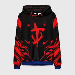 Толстовка-худи мужская Doom geometry red steel, цвет: 3D-синий