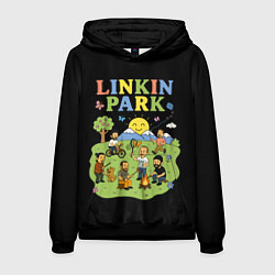 Толстовка-худи мужская Linkin Park, мультяшный стиль, цвет: 3D-черный