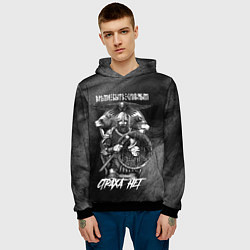 Толстовка-худи мужская Викинг с топором с мистическими спутниками, цвет: 3D-черный — фото 2