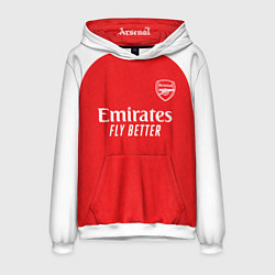 Толстовка-худи мужская Арсенал Лондон домашняя форма 2025 2026, цвет: 3D-белый