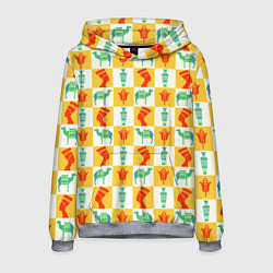 Толстовка-худи мужская Мотивы Египта, цвет: 3D-меланж