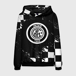Толстовка-худи мужская Inter клетка краски, цвет: 3D-черный