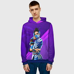 Толстовка-худи мужская Fortnite Blue Jade, цвет: 3D-синий — фото 2