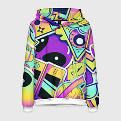 Толстовка-худи мужская Пришелец, цвет: 3D-белый