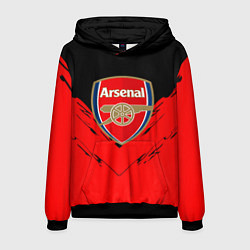 Толстовка-худи мужская Arsenal текстура краски, цвет: 3D-черный