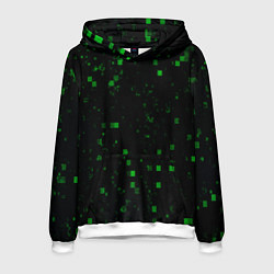 Толстовка-худи мужская Color green khaki, цвет: 3D-белый