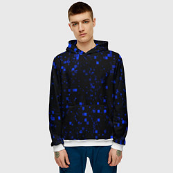 Толстовка-худи мужская Color blue khaki, цвет: 3D-белый — фото 2