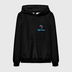 Толстовка-худи мужская Night beach, цвет: 3D-черный