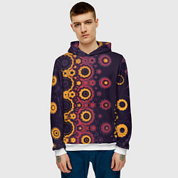 Толстовка-худи мужская Метаморфоза из персидских звезд, цвет: 3D-белый — фото 2